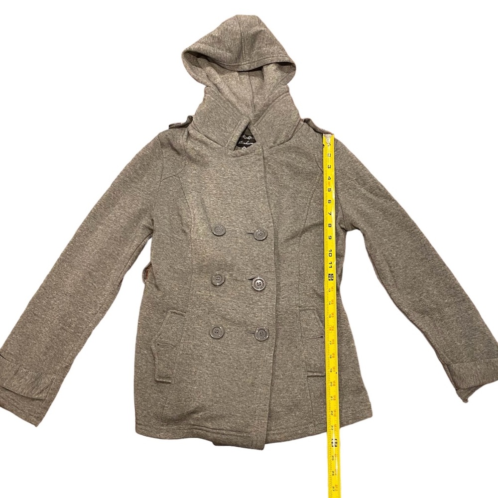 Women Outerwear Ambiance Gray Color Size M Hoodie with Botton’s in the front